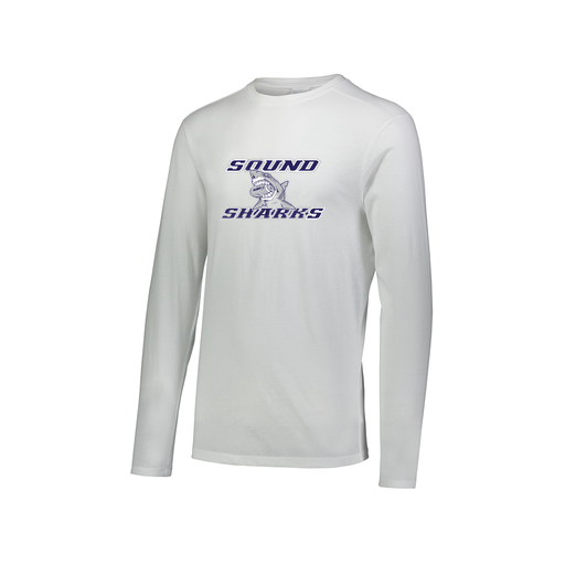 [FTLCUBWH-AXS-LOGO1] Decker Men's Tri-Blend T-Shirt - Long Sleeve (Adult XS, White, Logo 1)