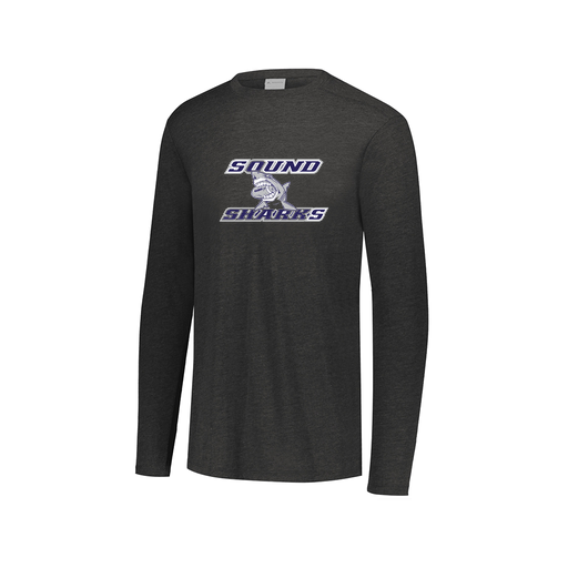 [FTLCUBBK-AXS-LOGO1] Decker Men's Tri-Blend T-Shirt - Long Sleeve (Adult XS, Black, Logo 1)