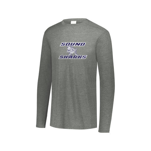[FTLCUBGY-AXS-LOGO1] Decker Men's Tri-Blend T-Shirt - Long Sleeve (Adult XS, Gray, Logo 1)